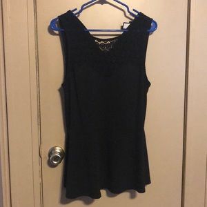 Torrid black peplum shirt